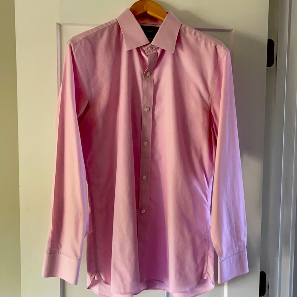 Bonobos Pink Solid Dress Shirt, Tailored Fit
